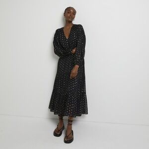 River Island Black Long Sleeve Dress